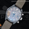 ZF IWC 파일럿 크로노 탑건 리얼세라믹 그레이다이얼 그린카프스킨스트랩 Pilot Chrono Top Gun IW389002 Real Ceramic ZF 1:1 Best Edition Gray Dial on Green Calfskin Strap A7750