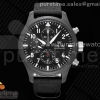AZF IWC 파일럿 탑건 크로노 블랙세라믹 블랙다이얼 블랙나일론스트랩 TOP GUN Real Ceramic AZF Best Edition on Black Nylon Strap A7750
