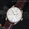 ZF V5 IWC 포르투기저 로즈골드 화이트다이얼 브라운가죽스트랩 Portuguese Real PR IW500701 RG ZF 1:1 Best Edition White Dial on Brown Leather Strap A52010 V3
