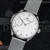 YLF IWC 포르투기저 화이트다이얼 스틸매쉬브레이슬릿 Portuguese SS IW524204 YLF White Dial on SS Mesh Bracelet A95290
