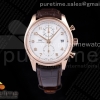 ZF IWC 포르투기저 크로노 클래식 로즈골드 화이트다이얼 브라운가죽스트랩 Portugieser Chrono Classic 42 RG IW390301 ZF 1:1 Best Edition White Dial on Brown Leather Strap A7750