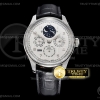 V9F IWC 포르투기저 퍼페츄얼 캘린더 화이트다이얼 블랙가죽스트랩 Portugieser Perp Cal IW503406 SS/LE White V9F A52610