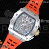 KVF 리차드밀 RM11-03 크리스탈스켈레톤다이얼 (+6컬러)레이싱 스트랩 RM11-03 SS KVF 1:1 Best Edition Crystal Skeleton Dial on Racing Rubber Strap