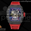 ZF V7 리차드밀 RM035-02 리얼 NTPT 스켈레톤다이얼 레드러버스트랩 RM035-02 NTPT ZF 1:1 Best Edition Skeleton Dial on Red Rubber Strap RMAL1 Super Clone V7