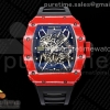 ZF V3+ 리차드밀 RM035-02 레드카본 스켈레톤다이얼 블랙러버스트랩 RM035-02 Red Carbon ZF 1:1 Best Edition Skeleton Dial on Black Rubber Strap NH05A V3+