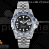 GMF V3 롤렉스 지엠티마스터2 화이트/블루다이아베젤 블랙다이얼 스틸 브레이슬릿 GMT-Master II White/Blue Diamonds Bezel 904L Steel GMF Best Edition SA3285 CHS