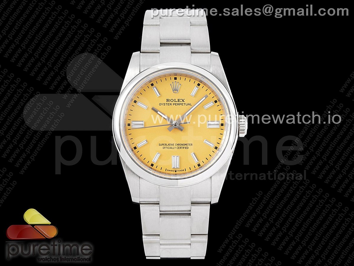 GMF 롤렉스 오이스터퍼페츄얼 36미리 옐로우다이얼 스틸브레이슬릿 Oyster Perpetual 36mm 126000 GMF 1:1 Best Edition 904L Steel Yellow Dial on SS Bracelet SA3230