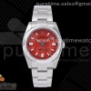KRF 롤렉스 오이스터 퍼페츄얼 레드다이얼 스틸브레이슬릿 Oyster Perpetual 126000 36mm KRF 1:1 Best Edition 904L Steel Red Dial A2824