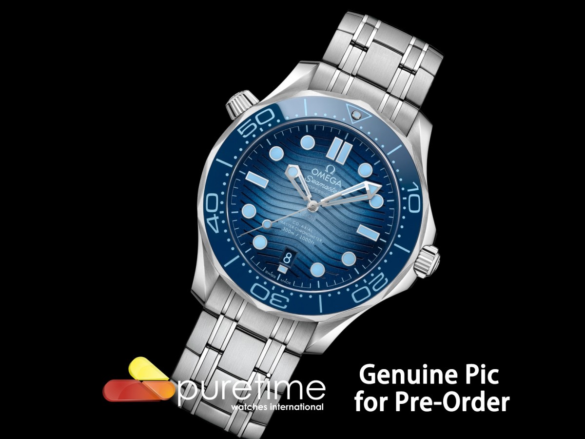 (NEW) VSF V4 씨마스터 다이버300M 썸머블루다이얼 스틸브레이슬릿 Seamaster Diver 300M VSF 1:1 Best Edition Summer Blue Dial on SS Bracelet SA8800 Super Clone V4