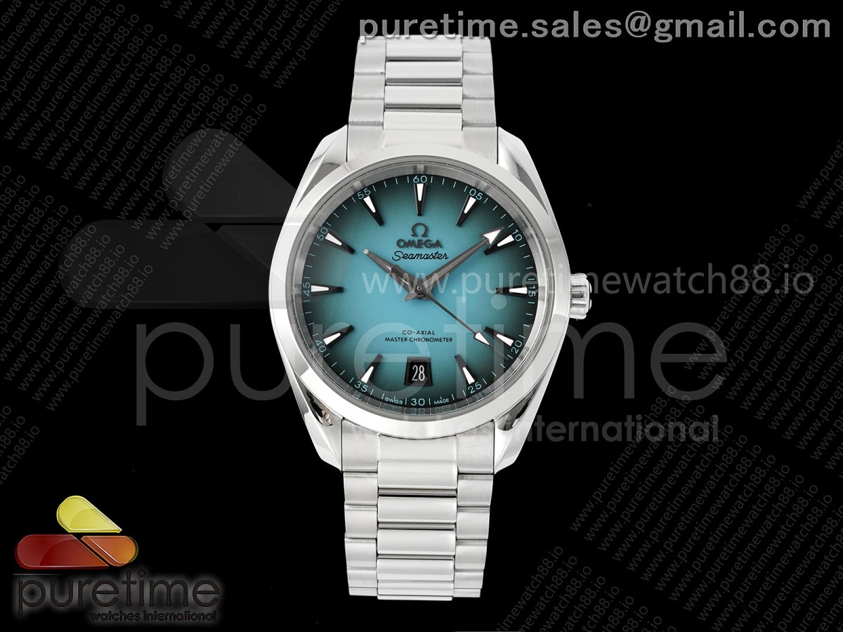 (NEW) VSF 오메가 씨마스터 아쿠아테라 150M 38미리 청록다이얼 스틸브레이슬릿 Aqua Terra 150M 38mm VSF 1:1 Best Edition Turquoise Dial on SS Bracelet VS8800 Super Cloner Clone