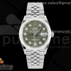 (NEW) VSF 롤렉스 데이저스트36 그린러프다이얼 쥬빌레브레이슬릿 데젓36 DateJust 36 SS 126234 VSF 1:1 Best Edition 904L Steel Green Leaf Diamonds Dial on Jubilee Bracelet VS3235