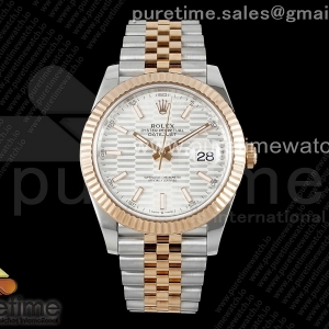 (NEW) VSF 롤렉스 데이저스트41 로즈골드콤비 실버텍스쳐다이얼 쥬빌레브레이슬릿 데젓41 DateJust 41 126331 904L SS VSF 1:1 Best Edition Silver Textured Dial on Jubilee Bracelet VS3235