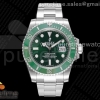ZF 롤렉스 서브마리너 그린다이얼 스틸브레이슬릿 헐크 Submariner 116610 LV Green Ceramic ZF 1:1 Best Edition 904L SS Case and Bracelet VR3135