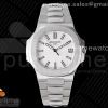 3KF V2 파텍필립 노틸러스 5711 화이트다이얼 스틸브레이슬릿 Nautilus 5711/1A 3KF 1:1 Best Edition White Textured Dial on SS Bracelet A324 Super Clone V2