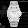 ZF 오데마피게 로얄오크 15400 화이트다이얼 스틸브레이슬릿 Royal Oak 41mm 15400 SS ZF 1:1 Best Edition White Textured Dial on SS Bracelet SA3120 Super Clone