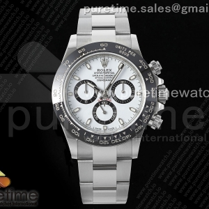 (NEW) VSF 롤렉스 데이토나 세라믹베젤 화이트다이얼 스틸브레이슬릿 Daytona 116500 VSF 1:1 Best Edition 904L Steel White Dial on SS Braclet VS4130