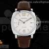 (NEW) VSF 파네라이 루미노르두에 42미리 화이트다이얼 브라운가죽스트랩 PAM1046 Luminor Due VSF Best Edition White Dial on Brown Asso Strap AXXXIV