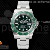 ZRF 롤렉스 서브마리너 그린다이얼 스틸브레이슬릿 헐크 Submariner 116610 LV Green Ceramic ZRF 1:1 Best Edition on SS Bracelet VR3135 (CF Bezel)