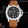 XF 파네라이 44미리 PAM005 블랙다이얼 브라운가죽스트랩 PAM005 N XF 1:1 Best Edition on Brown Leather Strap A6497 with Y-Incabloc