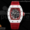 KVF V3 리차드밀 RM055 화이트세라믹 레드스켈레톤다이얼 레드러버스트랩 RM055 White Ceramic KVF Best Edition Skeleton Dial Red on Red Rubber Strap MIYOTA8215 V3