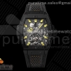 V9F 위블로 스피릿 빅뱅 뚜르비옹 PVD블랙 옐로우스켈레톤다이얼 블랙거미스트랩 Spirit of Big Bang Tourbillion PVD V9F Best Edition Skeleton Yellow Dial on Black Gummy Strap