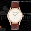 ZF 예거 마스터 울트라신 스몰 세컨드 로즈골드 화이트다이얼 브라운가죽스트랩 Master Ultra Thin Small Second RG ZF 1:1 Best Edition White Dial on Brown Leather Strap A896