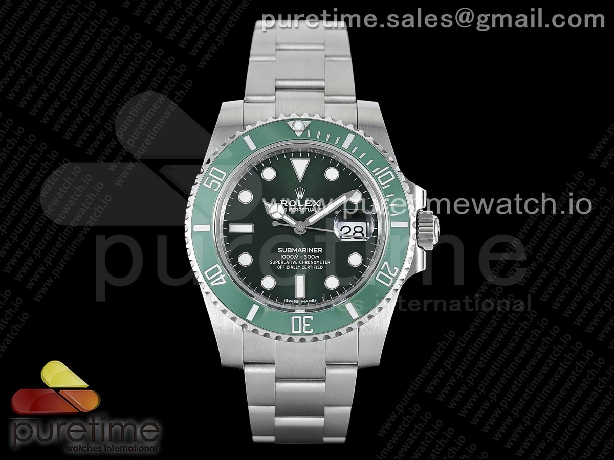 GMF 롤렉스 서브마리너 헐크 그린다이얼 스틸브레이슬릿 Submariner 116610 LV Green Ceramic 