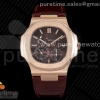 PF 파텍필립 노틸러스 5712 로즈골드 브라운다이얼 브라운악어가죽스트랩 Nautilus 5712 RG PF Best Edition Brown Dial on Brown Croco Strap A23J