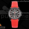 ZF 파텍필립 아쿠아넛 블랙베놈 DLC 블랙다이얼 레드러버스트랩 Aquanaut Black Venom DLC ZF 1:1 Best Edition Black Dial on Red Rubber Strap 324CS (Free box)