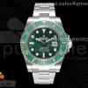 V6F 롤렉스 서브마리너 헐크 그린다이얼 스틸브레이슬릿 Submariner 116610 LV Green Ceramic 904L Steel V6F 1:1 Best Edition A2824