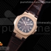 GRF 파텍필립 노틸러스 5711 로즈골드 브라운다이얼 브라운가죽스트랩 Nautilus 5711 RG GRF 1:1 Best Edition Brown Textured Dial on Brown Leather Strap 324CS