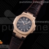 GRF 파텍필립 노틸러스 5711 로즈골드 그레이다이얼 브라운가죽스트랩 Nautilus 5711 RG GRF 1:1 Best Edition Gray Textured Dial on Brown Leather Strap 324CS