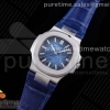 GRF 파텍필립 노틸러스 5711 블루다이얼 블루가죽스트랩 Nautilus 5711 SS GRF 1:1 Best Edition Blue Textured Dial on Blue Leather Strap 324CS