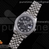 VRF 롤렉스 데이저스트41 블랙텐포인트다이얼 스틸브레이슬릿 DateJust 41 126334 VRF 1:1 Best Edition 904L Steel Black Dial Diamonds Markers on SS Jubilee Bracelet A3235