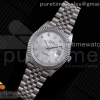 VRF 롤렉스 데이저스트41 실버텐포인트다이얼 스틸브레이슬릿 DateJust 41 126334 VRF 1:1 Best Edition 904L Steel Silver Dial Diamonds Markers on SS Jubilee Bracelet A3235