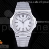 PPF V4 파텍필립 노틸러스 5711 화이트다이얼 다이아베젤 스틸브레이슬릿  Nautilus 5711/1A PPF 1:1 Best Edition White Dial Diamonds Bezel on SS Bracelet 324CS (Free box) V3