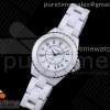 BVF 샤넬 J12 38미리 화이트세라믹 화이트다이얼 아라비안인덱스 H5700 38mm BVF 1:1 Best Edition White Ceramic White Dial on Bracelet MIYOTA 9015