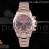 TWF 롤렉스 데이토나 로즈골드 브라운다이얼 스틸브레이슬릿 Daytona RG TWF RG Bezle Brown Dial Lume Markers on RG Brcelet A4130