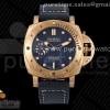 (NEW) VSF 파네라이 42미리 PAM1074 브론조 블루다이얼 블루가죽스트랩 PAM1074 W Bronzo VSF 1:1 Best Edition Blue Dial on Blue Calfskin Strap P.900 Clone
