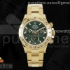 SWF 롤렉스 데이토나 텅스텐(Cu-W) 옐로우골드 그린다이얼 스틸브레이슬릿 녹금토나  Daytona 116508 SWF 1:1 Best Edition Green Dial on YG Bracelet SH4130 (Mod Version)