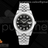 QF 롤렉스 데이저스트41 블랙텐포인트다이얼 스틸브레이슬릿 149g DateJust 41 126334 QF 1:1 Best Edition 904L Steel Black Diamonds Dial on Jubilee Bracelet QF3235 (149g)