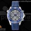 OMF 오메가 씨마스터 다이버300 크로노 그레이다이얼 블루러버스트랩 Seamaster 300M Chrono SS OMF 1:1 Best Edition Gray Dial on Blue Rubber Strap A9900