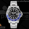 CLEANF 클린공장 롤렉스 지엠티마스터2 블루/블랙인서트 블랙다이얼 오이스터브레이슬릿 GMT Master II 116710 BLNR 904L SS Clean Factory 1:1 Best Edition on Oyster Bracelet SA3186 CHS