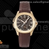 ZF 파텍필립 아쿠아넛 5164 로즈골드 브라운다이얼 브라운러버스트랩 Aquanaut 5164R RG ZF 1:1 Best Edition Brown Dial on Brown Rubber Strap A324