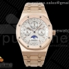 APSF 오데마피게 로얄오크 퍼페츄얼캘린더 로즈골드 실버다이얼 스틸브레이슬릿 Royal Oak 41mm Complicated 26574 RG APSF1:1 Best Edition Silver Dial on RG Bracelet A5134