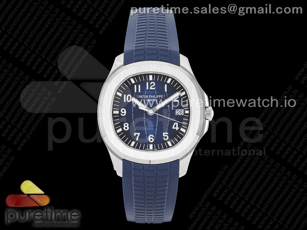 3KF V2 파텍필립 아쿠아넛 5168 42미리 블루다이얼 블루러버스트랩 Aquanaut 5168G 42mm SS 3KF 1:1 Best Edition Blue Dial on Blue Rubber Strap A324 Super Clone V2