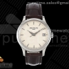 3KF V2 파텍필립 칼라트라바 5227 화이트다이얼 브리운가죽스트랩  Calatrava 5227 SS 3KF 1:1 Best Edition White Dial on Brown Leather Strap A324 Super Clone V2