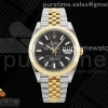 CLEANF 클린공장 롤렉스 데이저스트41 옐로우골드콤비 블랙다이얼 쥬빌레브레이슬릿 DateJust 41 126333 Clean 1:1 Best Edition 904L Steel Black Stick Dial on SS/YG Jubilee Bracelet VR3235