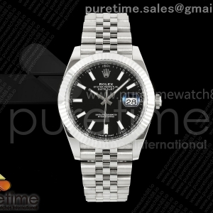 CleanPlus 클린플러스 롤렉스 데이저스트41 프리스프렁 블랙다이얼 쥬빌레브레이슬릿 133g DateJust 41 126334 Clean Plus 1:1 Best Edition Black Stick Dial on Jubilee Bracelet JH3235 (Free Sprung)