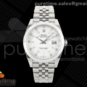 CleanPlus 클린플러스 롤렉스 데이저스트41 프리스프렁 화이트다이얼 쥬빌레브레이슬릿 133g DateJust 41 126334 Clean Plus 1:1 Best Edition White Stick Dial on Jubilee Bracelet JH3235 (Free Sprung)